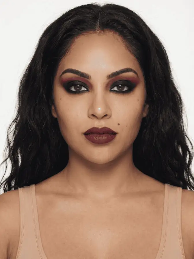 Emo makeup look