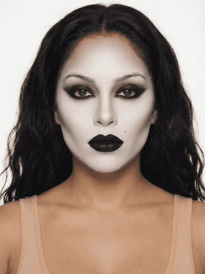 Goth makeup look