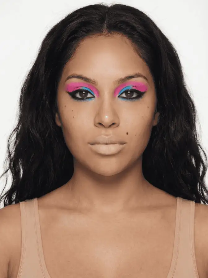 Scene makeup look