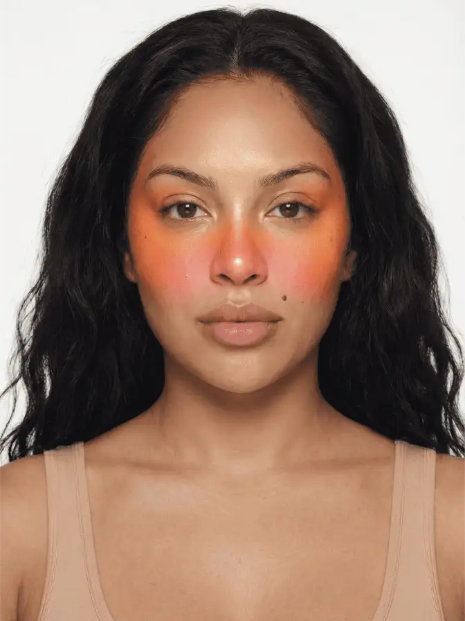 Sunset Blush makeup look